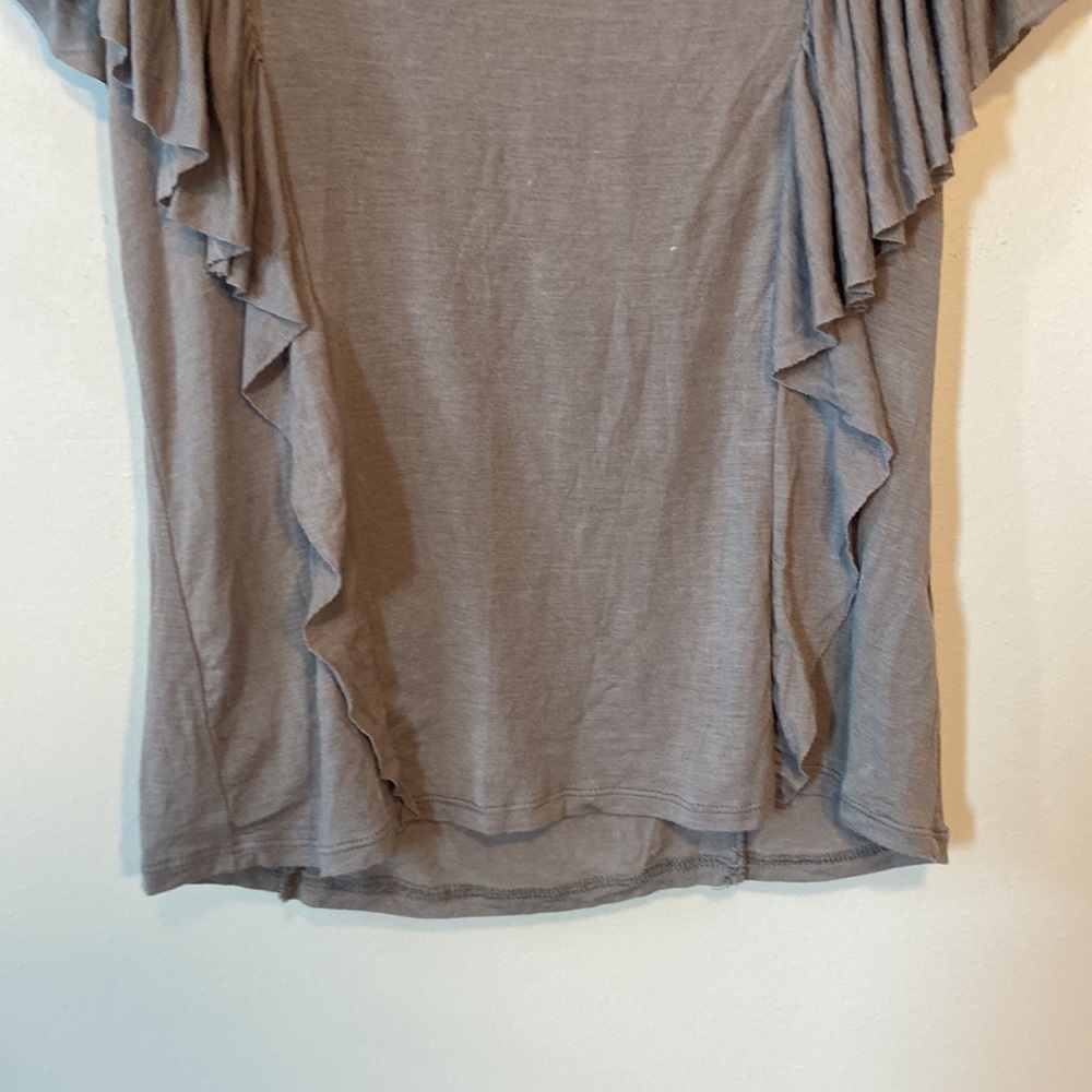 NWT Outback Red, Beige/Nude Short Sleeve Waterfall Sleeve Top - Picture 5 of 12